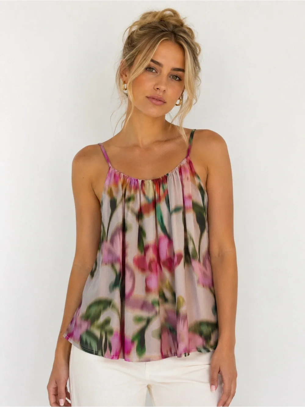 Fifteen Twenty Pink‎ Floral Spaghetti Strap Camisole